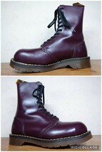 【1,2回使用程度/スチールトゥ】英国 WHITE社製 Dr.Martens/ドクターマーチン 10ホールブーツ UK4 23cm相応 made in england パープル 紫_画像3