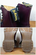 【1,2回使用程度/スチールトゥ】英国 WHITE社製 Dr.Martens/ドクターマーチン 10ホールブーツ UK4 23cm相応 made in england パープル 紫_画像7