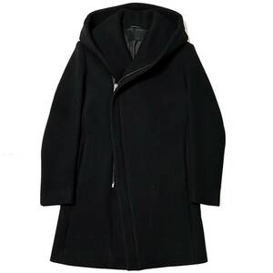 定価11万 junhashimoto WRAP COAT 2 黒 ジュンハシモトウールメルトンラップコート　akm　wjk　ブルゾン　ジャケッ