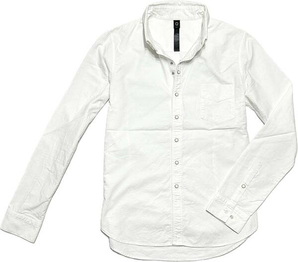 定価3.2万 wjk SNAP OXFORD L/S B.D SHIRTS M 白 スナップオックスフォードボタンダウンシャツ akm　ジュンハシモト