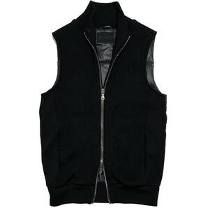 定価5.8万 junhashimoto BACK DOWN RIB KNIT VEST 3 黒 ジュンハシモト バックダウンニットベスト ドライバース ジャケット wjk akm 1piu