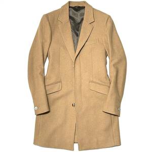 定価8.8万 junhashimoto WOOL CASHMERE 3D CHESTER COAT 2 キャメル ジュンハシモト ウールカシミアチェスターコート 1piu akm wjk