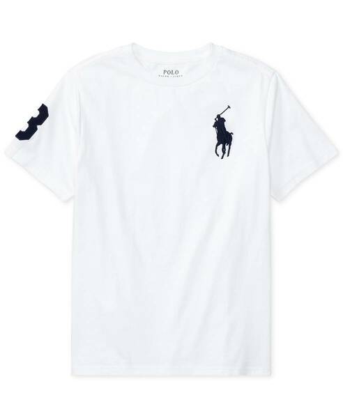 ◆ポロラルフローレン/新品タグ付き　Big Ponyの刺繍が可愛い♪　半袖Tシャツ　140㎝　S（8歳）男女可　ホワイト