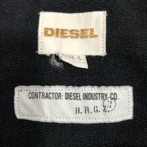 希少/美品 DIESEL ディーゼル メンズ ジップアップパーカー レザーペイズリーモチーフ ブラック 黒 春夏 フーディー M〜L相当_画像8