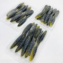 710681 カリフォルニアワーム パドルテールグラブ 3-1/2インチ ２６本 CALIFORNIA WORM PADDLE TAIL GRUB ハンドポワードワーム オールド品_画像1