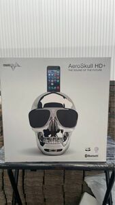 Music Life Aero Skull HD+ サングラスをしたドクロのBluetoothスピーカークロームシルバー