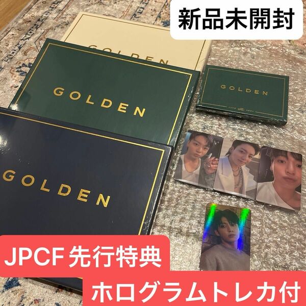 Jung Kook GOLDEN Set+Weverse 追加特典 PVCトレカ 3枚セット+JPCF先行特典ホログラムトレカ