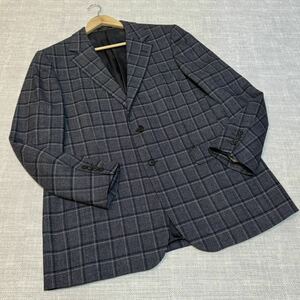 【未使用級】MACKINTOSH LONDON マッキントッシュ テーラードジャケット チェック柄 グレー ネイビー 180表記