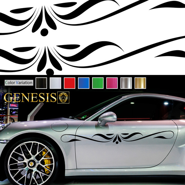 車 ステッカー かっこいい ライン デカール 上質 大きい バイナル カッティング ワイルドスピード系 カスタム 「全8色」 GENESIS s3