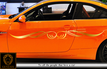 車 ステッカー かっこいい ライン デカール 上質 大きい バイナル カッティング ワイルドスピード系 カスタム 「全8色」 GENESIS pt25_画像1