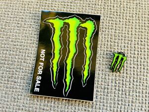 激レア！ モンスターエナジー ピンバッジ + ステッカー セット 非売品 MONSTER ENERGY エナジードリンク ピンズ ノベルティ グッズ 当選品