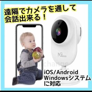 NGTeco ネットワークWi-Fiカメラ ペットカメラ パン/チルト 1080P HD 屋内監視カメラ ドーム型