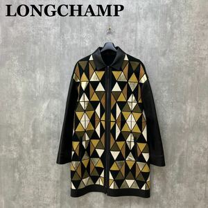 LONGCHAMP 羊革 レザーコート 38 ロンシャン