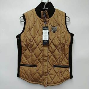 【中古・未使用品】HV HORSEWARE POLO heritage gilet ベスト XS ベージュ x ブラウン レディース 乗馬