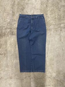 90s 00s DOCKERS ドッカーズ デニムトラウザー パンツ スラックス 2タック メキシコ製