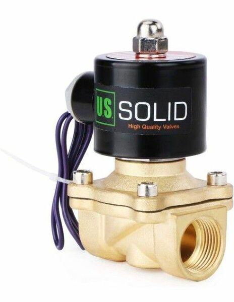 現品限り！！U.S.Solid 12V DC 3/4" ブラス電磁弁