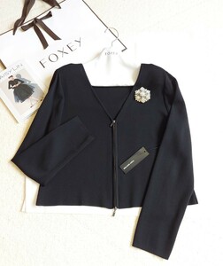 FOXEY 42【Cardigan Albertine】2022年掲載 完売商品 ブラックブラック ワンピースにサッと羽織れるオールシーズン万能カーディガン 