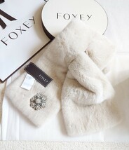 FOXEY　MINK WARM STOLE　ミンクファー ストール　オフホワイト 未使用　ワンピース コートに_画像3