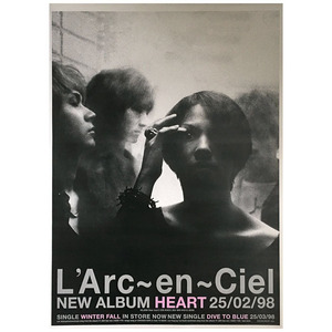 L'Arc～en～Ciel ポスター HEART 1998 告知 アルバム ラルク hyde