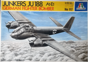 イタレリ/1/72/ドイツ空軍ユンカースJu-188A-1/E-1双発爆撃機/戦闘機/未組立品