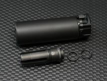 廃盤CRAZY BEAN製SUREFIRE SOCOM556 MINI2タイプサプレッサー セラコート塗装品「VFC WA GHK M4 AR15 MWS PTW トレポン シュアファイア」_画像1