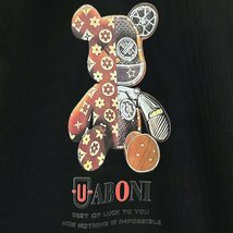 個性EU製＆定価4万◆UABONI*Paris*パーカー*ユアボニ*パリ発◆コットン100％ 高級 モノグラム カットソー 男女兼用 ベアブリック M/46_画像6