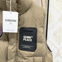 個性EU製＆定価8万◆UABONI*Paris*ダウンベスト*ユアボニ*パリ発◆グースダウン90％ 高級 ふんわり 防寒 ジャケット アウター 2XL/52サイズ_画像7