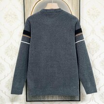 最上級EU製＆定価5万◆UABONI*Paris*セーター*ユアボニ*パリ発◆カシミヤ ソフト 厚手 防寒 リブ編み 暖かい ニット 秋冬 XL/50サイズ_画像2