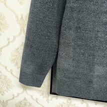 最上級EU製＆定価5万◆UABONI*Paris*セーター*ユアボニ*パリ発◆カシミヤ ソフト 厚手 防寒 リブ編み 暖かい ニット 秋冬 XL/50サイズ_画像6