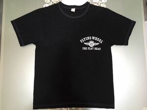 THE FLAT HEAD ザ・フラットヘッド ロゴプリントＴシャツ 黒 ブラック 半袖Tシャツ 
