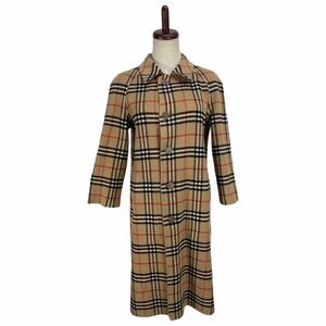 Vintage BURBERRY ヴィンテージ　バーバリー　レディース　ノバチェック　ブラウン ウール コート　リバーシブル　アウター　上着