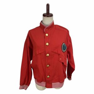 Vintage VALENTINO Vintage Valentino men's red gold button jacket blouson outer outer garment 