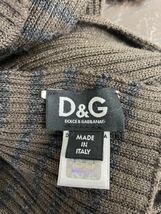 D&G DOLCE&GABBANA ドルチェアンドガッバーナ　ダークブラウン　マフラー ストール アクセサリー_画像3