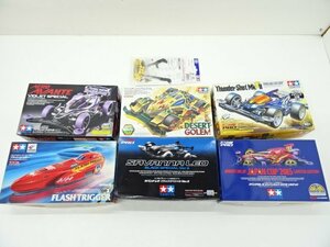 34EY●TAMIYA ミニ四駆 6点 + パーツセット付 アバンテMk.III デザートゴーレム サンダーショットMk.Ⅱ など プラモ 未組立