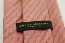 ダナキャラン シルク ストライプ柄 ドット グラデーション イタリア ブランド ネクタイ メンズ ピンク DKNY_画像4