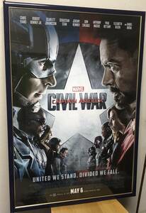 即決）US版キャプテン・アメリカ Civil War 両面ポスター　Captain America Marvel マーベル