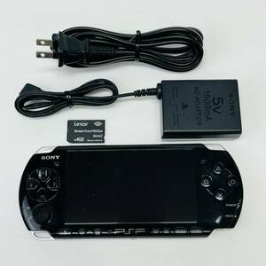 ☆送料無料・1円〜☆ SONY プレイステーションポータブル PSP-3000 PB ピアノ・ブラック 本体 アダプター メモリースティック セット ⑬