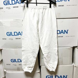 GILDAN ホワイト M 白色 スウェットパンツ 8.0oz スウェット セットアップ ギルダン 無地 裏起毛★