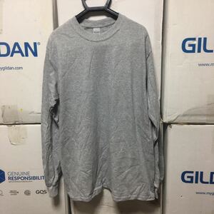 GILDAN スポーツグレー 2XLサイズ 灰色 ロンT 長袖無地Tシャツ ポケット無し 6.0oz ギルダン