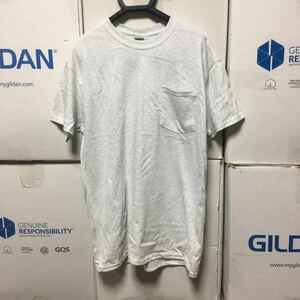 GILDAN アッシュグレー XL サイズ 灰色 半袖無地Tシャツ ポケット付き 6.0oz ギルダン