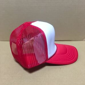 OTTO メッシュキャップ ツートンレッド ホワイトレッド 白赤 RED オットー CAP 帽子 ミリタリー USA 無地 野球帽☆の画像5