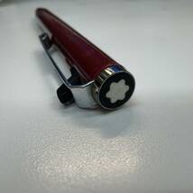 23922●MONTBLANC モンブラン ボールペン レバー式 レッド シルバー 筆記用具 文房具 中古品_画像4