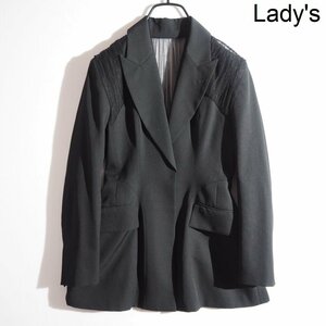 M7340P VFETICOfetikoVchu-ru шерсть tailored jacket черный 1 / FTC201-0201 TULLE COMBINED JACKET весна осень rb mks