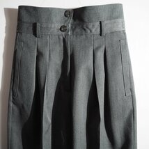 M6823P　▼deres デレス▼　新品 Second step pants セカンドステップパンツ グレー 1 / ウールギャバ 2タック ワイドパンツ 秋冬 rb_画像2