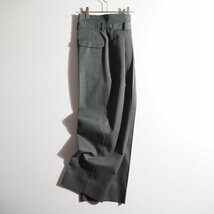 M6823P　▼deres デレス▼　新品 Second step pants セカンドステップパンツ グレー 1 / ウールギャバ 2タック ワイドパンツ 秋冬 rb_画像3