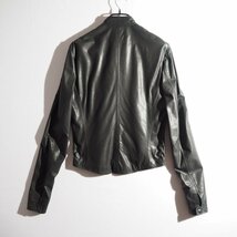 x4790P ▼Maison Martin Margiela メゾンマルタンマルジェラ 10▼ 新品 ここのえ 11SS ハの字 レザージャケット ブルゾン 黒 46 rb mks_画像5