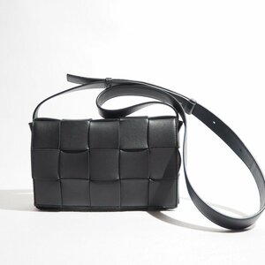 M5485P ▼BOTTEGA VENETA ボッテガヴェネタ▼ 578004 CASSETTE NAPPA ショルダーバッグ ブラック / カセット イントレチャート rb mks