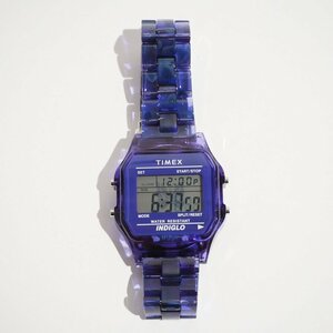 M6043f1　●NEEDLES ニードルス × TIMEX タイメックス × BEAMS BOY ビームス ● 新品 Classic Digital Purple 腕時計 パープル rb