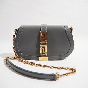 M5084f10 VVERSACE Versace V gray basket tes shoulder bag gray / 2way gray ka chain leather bag rb