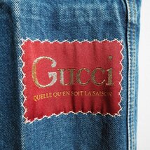 C1787P　▼GUCCI グッチ▼　22SS 裾ロゴパッチ センタープレス フレア デニムパンツ ブルー 28 / 624242 フレアパンツ シーズンレス rb mks_画像8